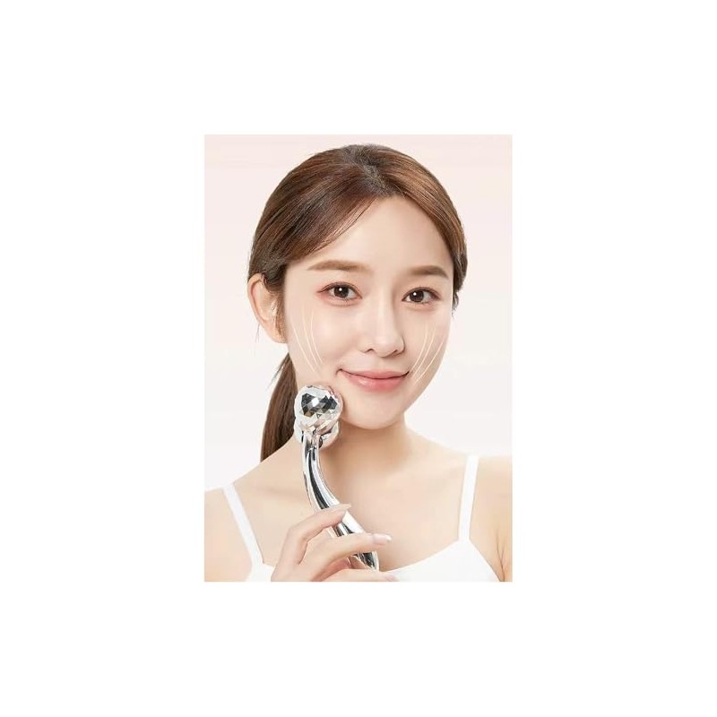 Wiccan 3D Beauty Facial Roller, Silver, Y-Shaped Beauty Roller, Massage