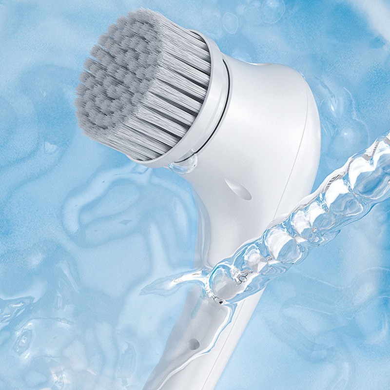 Handheld Electric Cleaning Brush Multifunctional with 5 Replacement Brush Heads