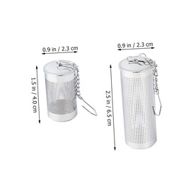 Garneck 2pcs Stainless Steel Tea Strainer Loose Tea Holder Loose Leaf Tea Infusers Tea Strainers for Loose Tea Loose Leaf Tea Strainer Tea Bag Holder Loose Leaf Tea Steeper Tea Accessories