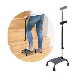 Stair Climbing Assist Cane Half Steps for Seniors Elderly Stair Lifts Walker Device Walking up and Down Step, Stair Mobility Aid Climber Portable Helper Support Stability Stick Non-Slip Base