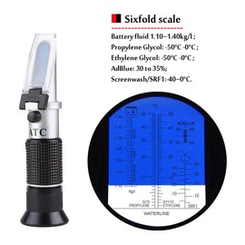 Antifreeze Refractometer,V·RESOURCING Hand-Held Anti Freeze Tester for Car Coolant Adblue Antifreeze System, Glycol Propylene,Glycol Ethylene,Battery Acid,Coolant Windshield Fluid