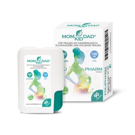 MomKidDad - Folsäure und Jod für Frauen mit Kinderwunsch, während der Schwangerschaft und Stillzeit - Vegan, 90 Mini-Tabletten für 3 Monate, in einer praktischen Klick-Box (3 Packungen)