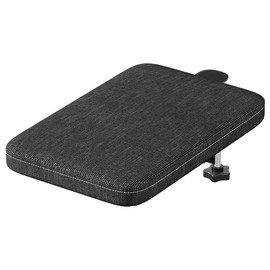 Foldable Armrest Desk Mount - Metal Support + Cushioned Pad for Wrist Relief, Ergonomic Workstation Accessory (Black)