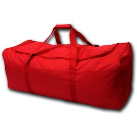 Epic Oversized Large All-Purpose Duffle Gear Bag (36"L X 16"W X16"H) With Hard Bottom Red 36"L X 16"W X16"H