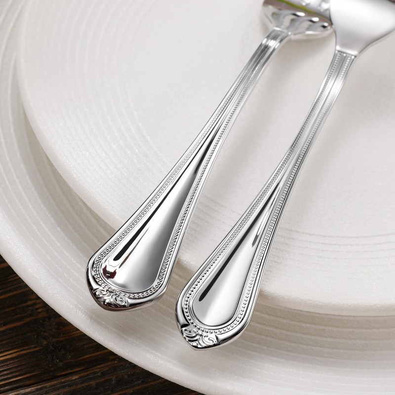 KEAWELL Pearl Edge 4-Piece Premium Spoon Set, 18/10 Stainless Steel,