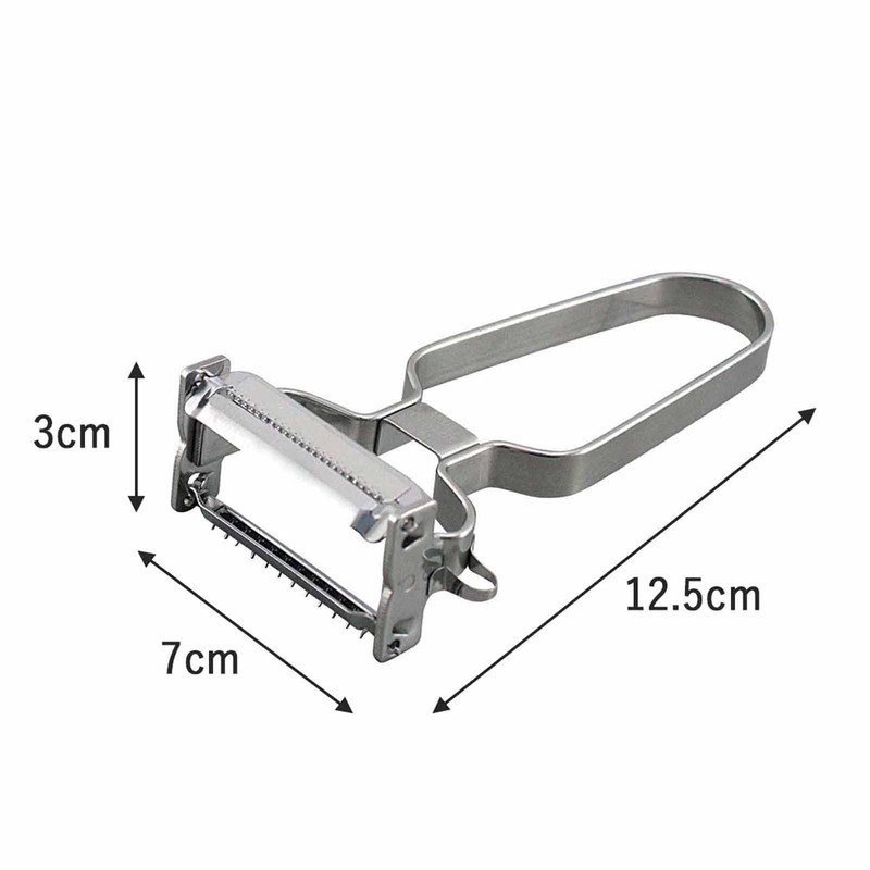 Shimomura Kihan 2-Way Peeler, Slicer/Garnish Cutter, Made in Japan, Dishwasher