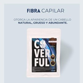 Fibra Capilar Coverful Premium 100 Gramos Para Cubrir Calvicie, Canas y Dar Volumen Al Cabello (Cafe medio)