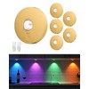 Aokpsrt Rechargeable RGB Puck Lights with Remote Control, 1500mAh Battery