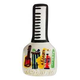 New Orleans Souvenir Instruments with Piano Keys Ceramic Spoon Rest