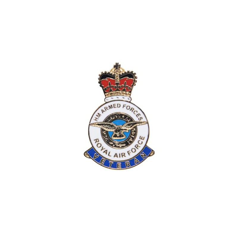 RAF Royal Air Force Veteran Lapel Pin Badge - HM