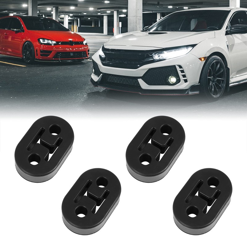 X AUTOHAUX 4pcs 2 Holes 12mm Dia Car Exhaust Hanger