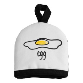Premier Housewares Doodle Egg Cosy - Cotton ,White