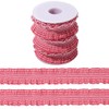 CABODYALS 10 Yards 1 Inch Red White Gingham Double Ruffle