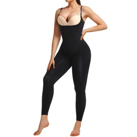 SHAPERX Women's Tummy Control Shapewear Leggings High Waisted Full Body Seamless Shaper Bodysuit,SZ5802-Black-2XL/3XL