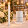 12 PCS Flameless LED Taper Candles – Battery Powered White