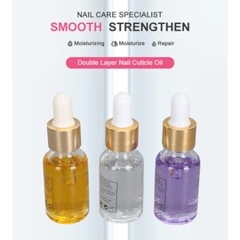 Saluaqui 3 Uds Aceite para Cutículas de Uñas, Hidratante Nutritivo, Fortalecedor Perfumado Previene la Sequedad Suavizante de Cutículas 15ml