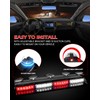 HLauto 604N Emergency Dash Strobe Lights: 2x16.8 inch Red White