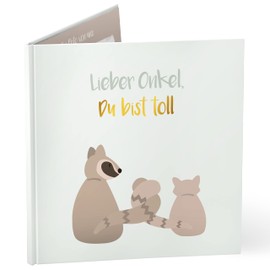 mintkind® "Lieber Onkel, Du bist toll" Gift Book I Picture Book Gift for Uncle for Birthday, Christmas or Easter from Niece or Nephew I Gift Idea