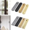 MiJunHD Recessed Sliding Door Pull, 2Pcs Rectangular Matte Black 180