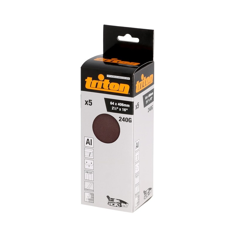 Triton TPTA1264X406240G5PK Sanding Belt #240 5 Pack Alumina Abrasive Material