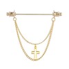 Chain Lapel Pin Collar Bar Tassel Brooch Classic Ball Head