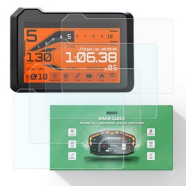 Mogico Motorcycle Accessories Nano Glass Dashboard Screen Protector Kit for KTM 125 390 990 1290 1390 Super Duke R 2024-2025 (2 x Ultra Clear & 2 x Anti Glare)