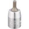 Koken 2010M.25-3 1/4 (6.35 mm) SQ. Hex Bit Socket, Total Length: 1.0 inches (25 mm), 0.1 inches (3 mm)