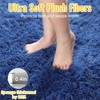 PAGISOFE 6x9 Navy Blue Rug Fluffy Shag Machine Washable Large