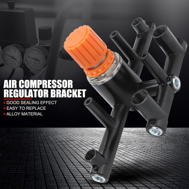 EVTSCan Aluminum Alloy Regulator Manifold for Piston Air Compressor System,