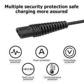 YAODHAOD 12V Shaver Charging Cable Replacement Compatible with Braun Shaver Series 9 8 7 6 5 3 1 3040s 3010s 3020s 3000s 3400s 790cc 760cc 7865cc Epilator Silk epil Series 9 7 5 Beard and Head Cruzer