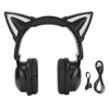 Cat Ear Headphones, Foldable Gaming Headset with Led Light Stereo