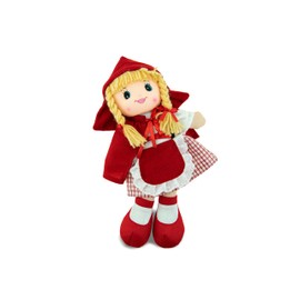 Doll with hood made of fabric