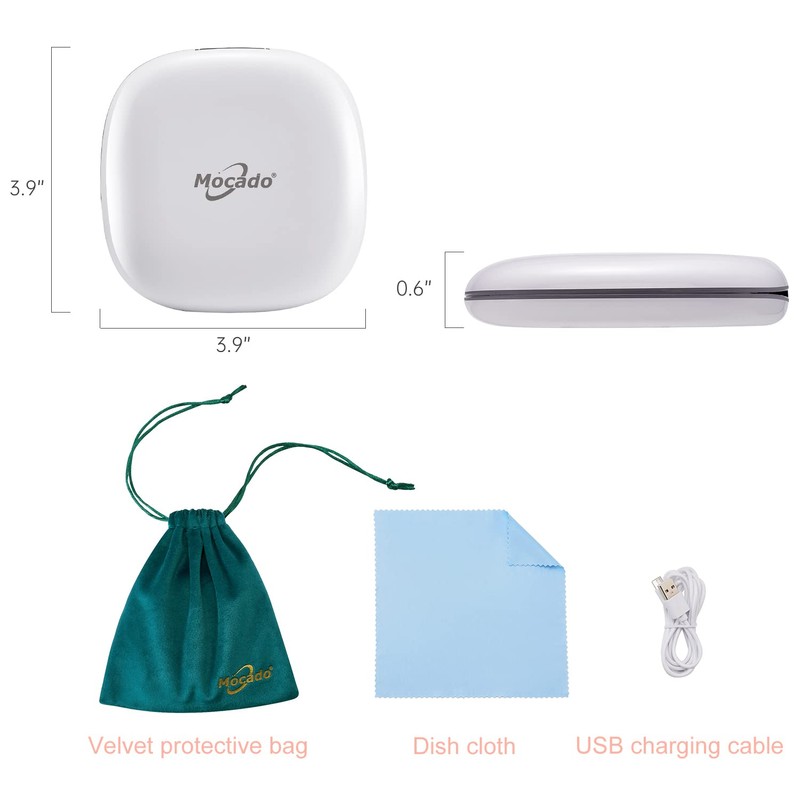 Compact LED Magnifying Travel Makeup-Mirror - 4 inches 1X/10X Magnification