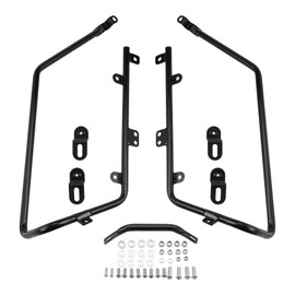 XFMT Motorcycle Black Hard Saddlebags Conversion Brackets Mount For Harley Dyna Street Bob Fat Bob Super Glide Low Rider 2008-2017