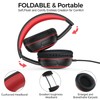 JOMILIN A10 Kids Headphones with Microphone, Lightweight Folding Stereo Bass
