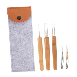 Tofficu 1set Dreadlock Crochet Needle Tool for Hair Tinsel Extensions Durable Interlocking Tool for Locs Easy to Use Hair Weaving Kit for Braids and Dreadlocks