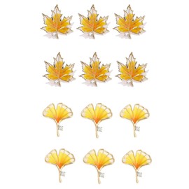 12Packs Luxury Flower Maple Leave Pins (12)