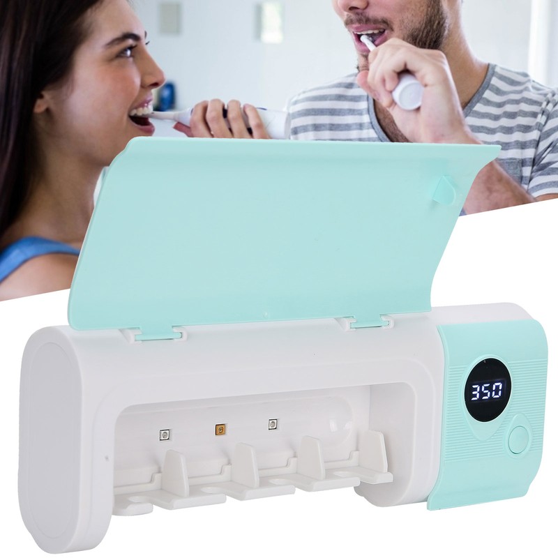 UVC Toothbrush Holder Wall Mounted Rack UV Light Cleaning Toothbrush