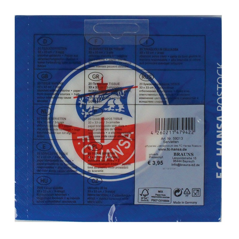 20 Napkins FC Hansa Rostock