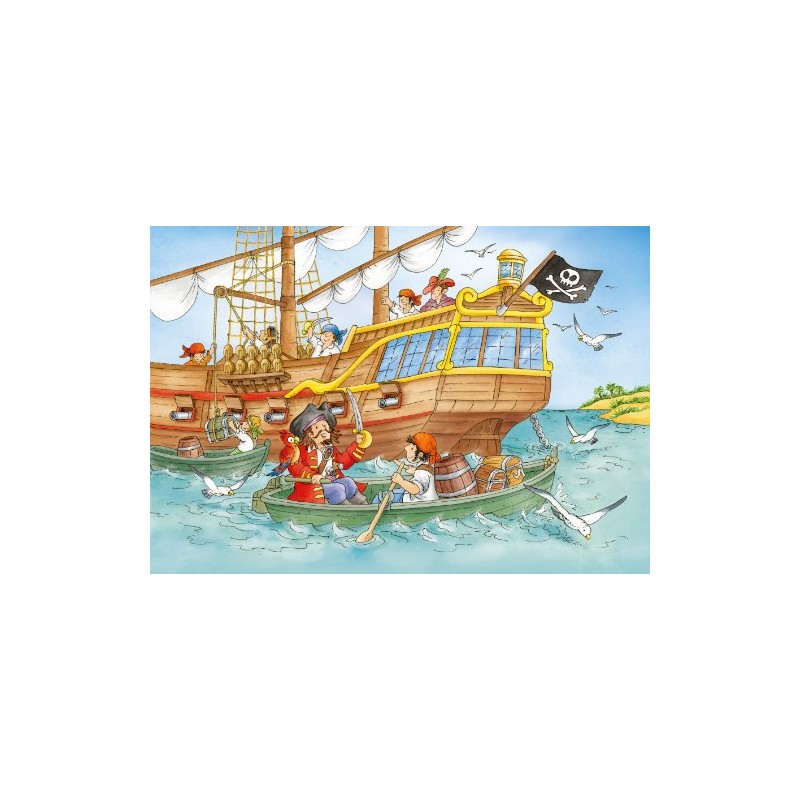 Ravensburger 09168 Jigsaw Puzzle Pirates' World Two x 20-Piece Puzzles