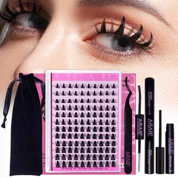 AJEAJE DIY Lash Extension Kit Faux Mink 120pcs Lash Clusters