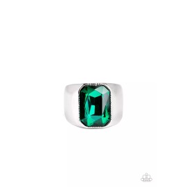 Paparazzi Scholar Men's Green Ring - SMOKE AND PET-FREE HOME