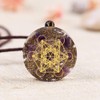 Orgone Emf Protection Metatron Cube Reiki Amethyst Necklace,Orgonite Crystal Protection