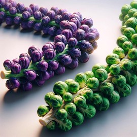 KIRA SEEDS - Seeds Brussels Sprouts Mix [Purple, Long Island]- Heirloom Vegetable - GMO Free