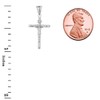 Dainty Jesus Christ INRI Crucifix Cross Pendant Necklace (0.90") in