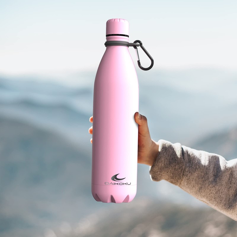 Daikoku Stainless Steel Bottle + Adjustable Strap + Carabiner, BPA