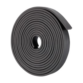 sourcing map Neoprene Rubber Sheet Rolls 5mm(T) x20mm(W) x2m(L), Solid Rubber Strips for DIY Gasket, Sealing Padding, Reduce Vibration Mat