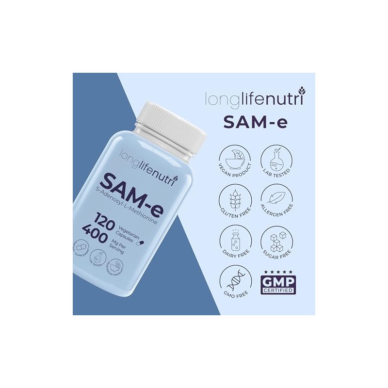 Longlifenutri Sam-e 400 Mg ? 120 C?psulas Vegetarianas