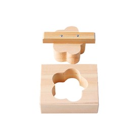 Yamako Onigiri Sushi Press Mold, Hinoki Mold, Flower, Approx. 3.5 x 3.0 x 1.2 inches (9 x 7.5 x 3 cm)