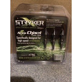 Stryker High Speed Crossbow Accu-Chisel Broadhead 100 Grain Pack of 3